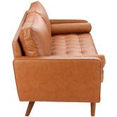 Temple &amp; Webster Tan Stockholm Faux Leather Sofa