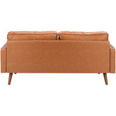 Temple &amp; Webster Tan Stockholm Faux Leather Sofa