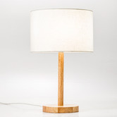 Temple &amp; Webster 45cm Leger Wooden Table Lamp