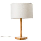 Temple &amp; Webster 45cm Leger Wooden Table Lamp