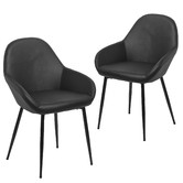 Temple &amp; Webster Frankie Faux Leather Dining Chairs