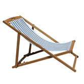 Temple &amp; Webster Belize Wooden Outdoor Deck Chair &amp; Footstool Set