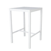 Temple &amp; Webster White Kos Square Aluminium Outdoor Bar Table