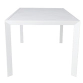Temple &amp; Webster White Kos Aluminium Outdoor Dining Table