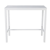 Temple &amp; Webster White Kos Rectangular Aluminium Outdoor Bar Table