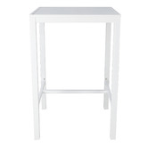 Temple &amp; Webster White Kos Square Aluminium Outdoor Bar Table