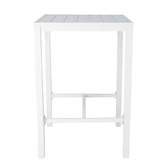 Temple &amp; Webster White Kos Square Aluminium Outdoor Bar Table