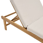 Temple &amp; Webster 2 Piece St. Barths Acacia Sun Lounge Chair &amp; Ottoman Set