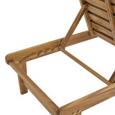 Temple &amp; Webster 2 Piece St. Barths Acacia Sun Lounge Chair &amp; Ottoman Set