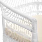 Temple &amp; Webster White Malawi Style PE Rattan Outdoor Cushioned Dining Chair