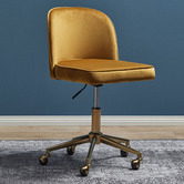 Temple &amp; Webster Juliet Velvet Home Office Chair
