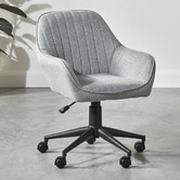 Temple & Webster Grey Kinsey Fabric Office Chair