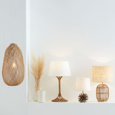 Temple &amp; Webster 54cm Natural Havana Rattan Table Lamp