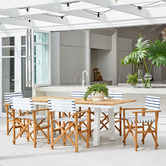 Temple &amp; Webster Belize Wooden Outdoor Director&#039;s Chairs