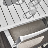 Temple &amp; Webster 4 Seater White Kos Outdoor Extendable Dining Set