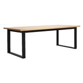 Temple &amp; Webster Natural &amp; Black Dining Table &amp; Bench Set