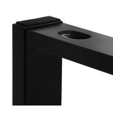 Temple &amp; Webster Black Ski-Leg Oak Wood Dining Table