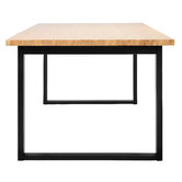 Temple &amp; Webster Natural &amp; Black Dining Table &amp; Bench Set