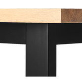Temple &amp; Webster Natural &amp; Black Dining Table &amp; Bench Set