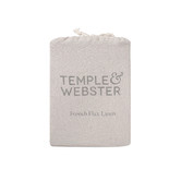 Temple &amp; Webster Pure French Flax Linen Fitted Sheet