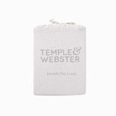 Temple &amp; Webster Pure French Flax Linen Fitted Sheet