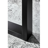 Temple &amp; Webster Black Ski-Leg Oak Wood Dining Table