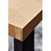 Temple &amp; Webster Black Ski-Leg Oak Wood Dining Table