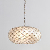 Temple &amp; Webster Scale Capiz Shell 26cm Tall Pendant Light