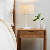 Temple &amp; Webster 45cm Leger Wooden Table Lamp