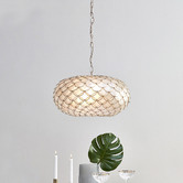 Temple &amp; Webster Scale Steel Capiz Shell Pendant Light
