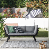 Temple &amp; Webster 2.7m Striped Brighton Market Umbrella