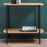 Temple &amp; Webster Natural &amp; Black Frances Console Table