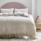 Temple &amp; Webster Pure French Flax Linen Quilt Cover Set