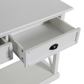Temple &amp; Webster White Hamptons 2 Drawer Console Table