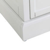 Temple &amp; Webster White Hamptons 3 Drawer Bedside Table
