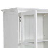 Temple &amp; Webster White Hamptons 2 Door Display Cabinet