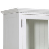 Temple &amp; Webster White Hamptons 2 Door Display Cabinet