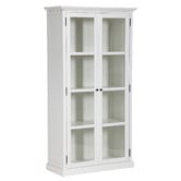 Temple &amp; Webster White Hamptons 2 Door Display Cabinet