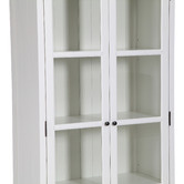 Temple &amp; Webster White Hamptons 2 Door Display Cabinet