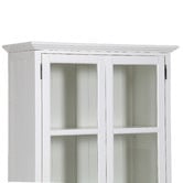 Temple &amp; Webster White Hamptons 2 Door Display Cabinet