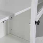 Temple &amp; Webster White Hamptons 2 Door Display Cabinet