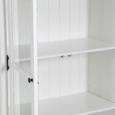 Temple &amp; Webster White Hamptons 2 Door Display Cabinet