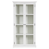 Temple &amp; Webster White Hamptons 2 Door Display Cabinet