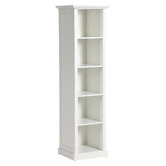 Temple &amp; Webster White Hamptons Small Closed Bookshelf