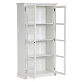 Temple &amp; Webster White Hamptons 2 Door Display Cabinet