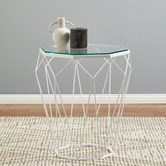 Temple &amp; Webster Pantheon Glass-Top Side Table