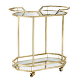 Temple &amp; Webster Bahamas Metal &amp; Glass Bar Cart