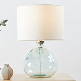 Temple &amp; Webster Valencia 41.5cm Glass Table Lamp