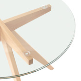 Temple &amp; Webster 100cm Anders Round Glass-Top Dining Table