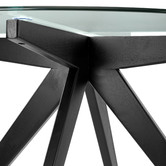 Temple &amp; Webster 120cm Black Anders Round Glass-Top Dining Table